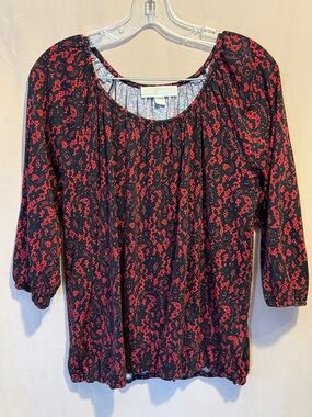 Michael Michael Kors red and black print top